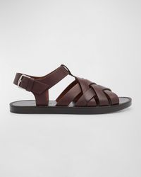 Loro Piana - Kumihimo Leather Sandals - Lyst