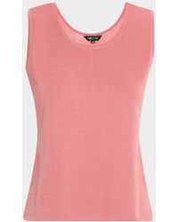 Misook - Double Scoop-Neck Tank - Lyst