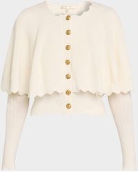 LoveShackFancy - Daelyn Cashmere Cape Cardigan - Lyst
