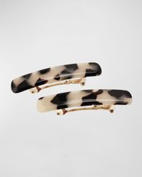 France Luxe - Mini Classic Rectangle Barrettes, Set Of 2 - Lyst