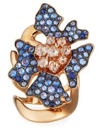 Etho Maria - 18K Rose Sapphire & Diamond Flower Ring - Lyst