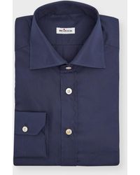 Kiton - Solid Cotton Sport Shirt - Lyst