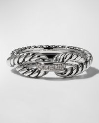 David Yurman - Cable Loop Ring W/ Diamonds - Lyst