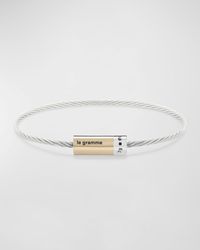Le Gramme - Polished Two-Tone Cable Bracelet - Lyst