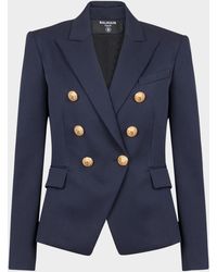 Balmain - 6-Button Fitted Wool Blazer - Lyst