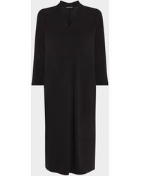 Eileen Fisher - 3/4-Sleeve Stretch Jersey Shift Dress - Lyst