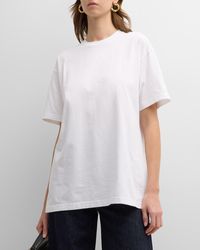 Totême - Short-Sleeve Straight Cotton T-Shirt - Lyst
