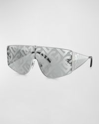 Dolce & Gabbana - Dg2305 Monogram Metal Shield Sunglasses - Lyst