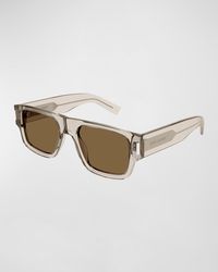 Saint Laurent - Sl 659 Acetate Rectangle Sunglasses - Lyst