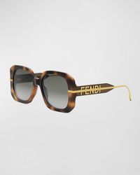 Fendi - Graphy Anagram Butterfly Acetate Sunglasses - Lyst