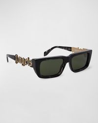 Palm Angels - Milford Acetate Rectangle Sunglasses - Lyst