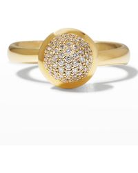 Tamara Comolli - Bouton 18k Yellow Gold Pave Diamond Ring, Size 7 - Lyst