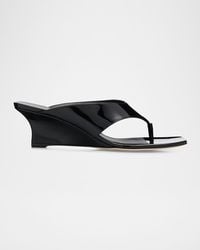 Stuart Weitzman - 50Mm Vinnie Patent Leather Thong Sandals - Lyst