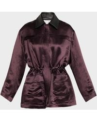 Maria McManus - Drawstring Satin Parka Jacket - Lyst