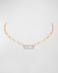 Messika - My Move 18k Rose Gold Diamond Necklace - Lyst