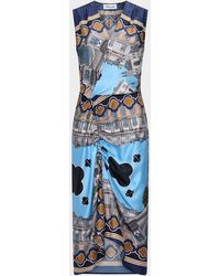 Callas Milano - Agnes Milano-Print Silk Wrap Dress - Lyst