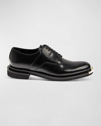 Les Hommes - Metal Tip Leather Derby Shoes - Lyst