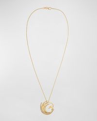 Krisonia - 18k Yellow Gold Swan Necklace With Diamonds - Lyst