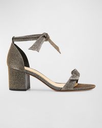 Alexandre Birman - Clarita Metallic Ankle-Bow Sandals - Lyst
