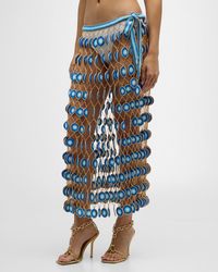 MY BEACHY SIDE - Hand Crochet Convertible Skirt Dress With Evil Eye Motifs - Lyst