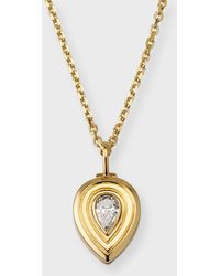 Anita Ko - 18k Yellow Gold Loulou Locket Necklace With Pear Diamond - Lyst