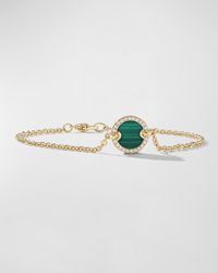 David Yurman - Dy Elements Chain Bracelet With Gemstone And Diamonds In 18k Gold, 11mm - Lyst