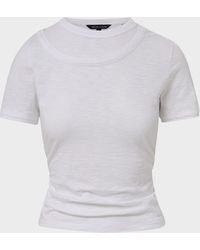 Veronica Beard - Damian Layered Short-Sleeve Knit Top - Lyst