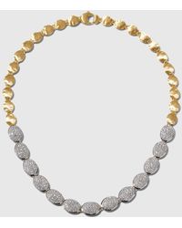 Marco Bicego - 18k Siviglia Yellow And White Gold Diamond Pave Necklace - Lyst