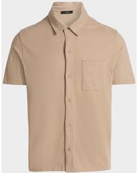 Vince - Apos;S Sueded Jersey Button-Down Shirt - Lyst