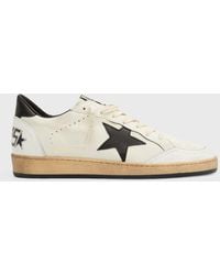 Golden Goose - Ball Star Distressed Leather Low-Top Sneakers - Lyst