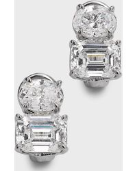 Fantasia by Deserio - Oval And Emerald-cut Cubic Zirconia Earrings - Lyst