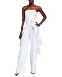 Black Halo Ghali Strapless Jumpsuit With Skirt Overlay - Multicolor