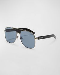 Palm Angels - Bay Double-bridge Oversized Pilot Sunglasses - Lyst