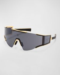 Balmain - Logo Acetate & Titanium Shield Sunglasses - Lyst