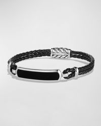 David Yurman - Exotic Stone Bar Station Leather Bracelet With Silver, 3mm - Lyst