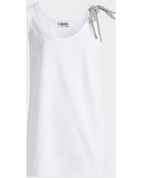 Area - Crystal Knot Oversized Tank Top - Lyst