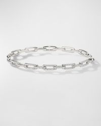 David Yurman - Stax Chain Link Bracelet With Diamonds In 18k White Gold, 4mm - Lyst