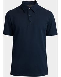 Brioni - Cotton Jersey Polo Shirt - Lyst