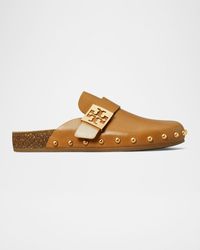 Tory Burch - Mellow Leather Buckle Slide Mules - Lyst