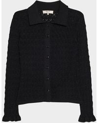 Sea - Ruby Long-Sleeve Pointelle Knit Cardigan - Lyst