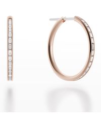 Spinelli Kilcollin - Miri Hoop Earrings With Channel-set Diamonds, Rose Gold, 20mm - Lyst