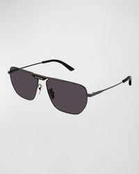 Balenciaga - Bb0298sm Metal Aviator Sunglasses - Lyst