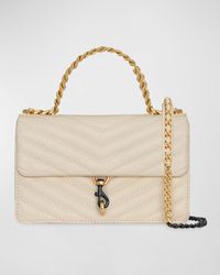 Rebecca Minkoff - Edie Mini Quilted Leather Chain Crossbody Bag - Lyst