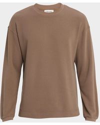 FRAME - Cotton Waffle Textured Long-Sleeve T-Shirt - Lyst