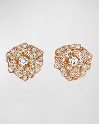 Piaget - Rose 18k Rose Gold Diamond Earrings - Lyst