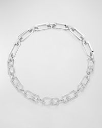 Messika - So Move Xl 18k White Gold Pave Diamond Necklace - Lyst