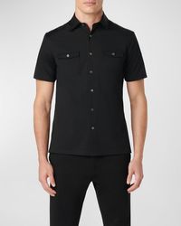 Bugatchi - Ooohcotton Short-Sleeve Shirt With Chest Pockets - Lyst