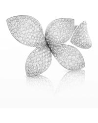 Pasquale Bruni - Giardini Secreti 18k White Gold Diamond 5-petal Ring, Size 7 - Lyst