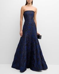 Naeem Khan - Jacquard Gown With Embroidered Detail - Lyst