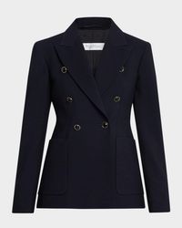 Max Mara - Ricetta Double-Breasted Seersucker Blazer - Lyst